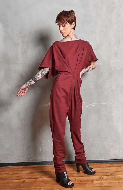 Linen Jumpsuit |FREYDIS| Red