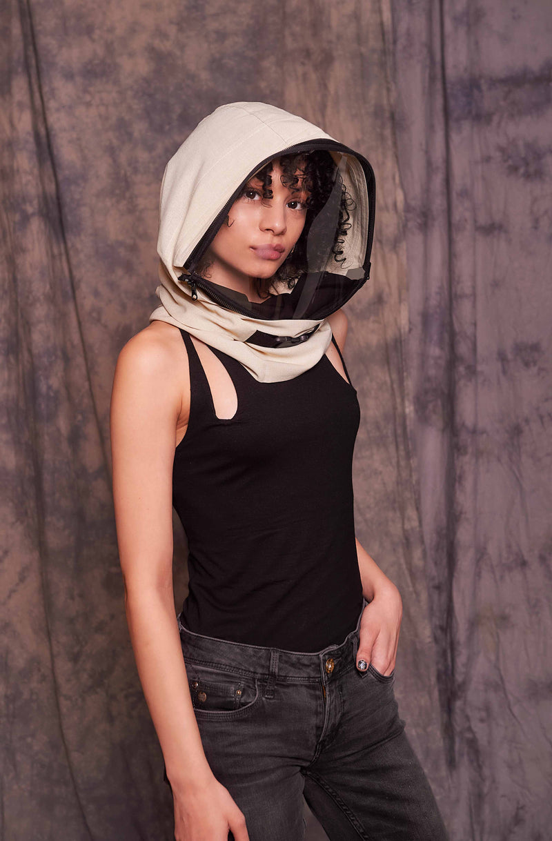 Linen Hood |MOTOKO| Fully Enclosed