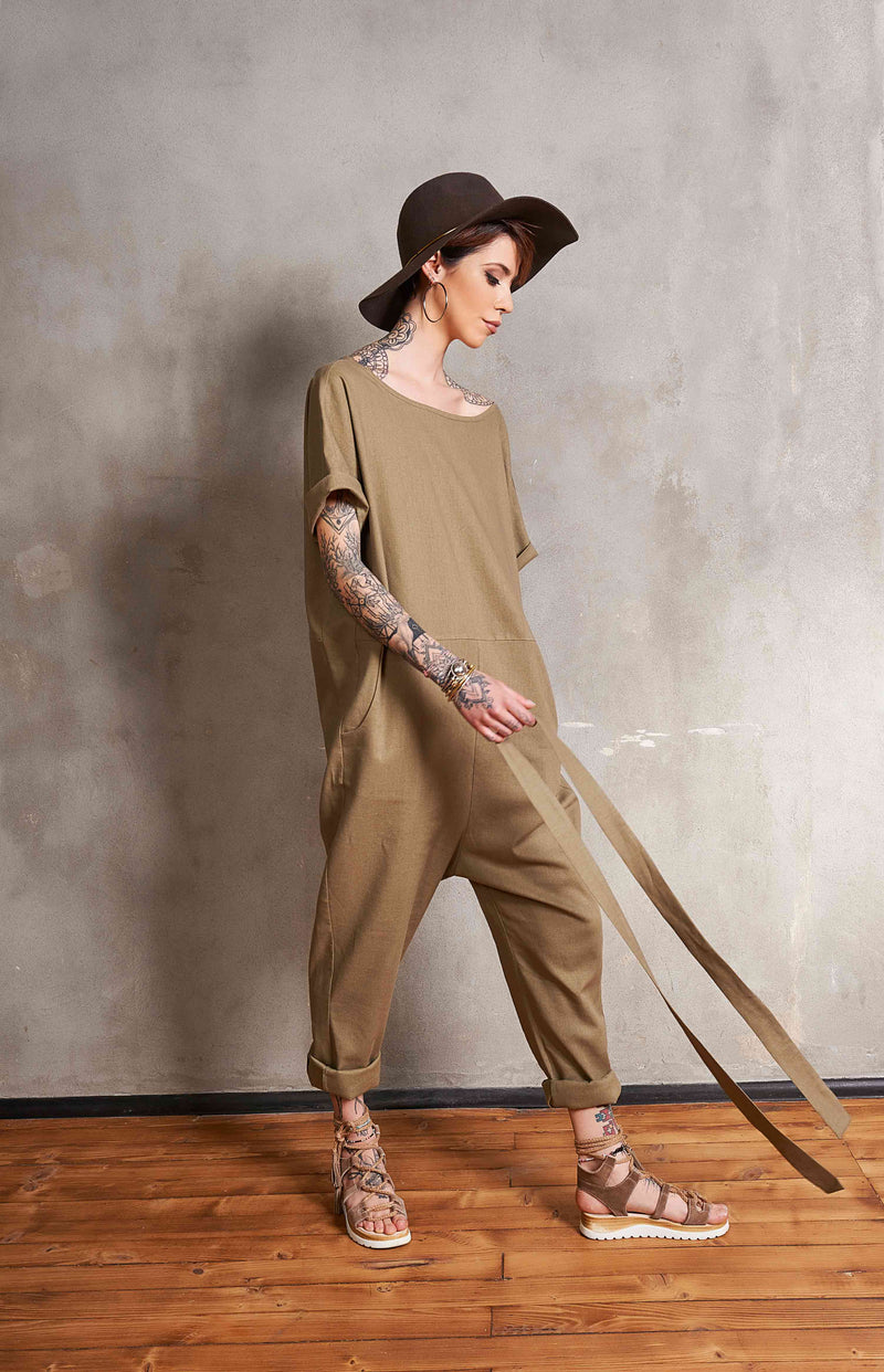 Linen Jumpsuit |EMER| Black