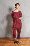 Linen Jumpsuit |EMER| Red