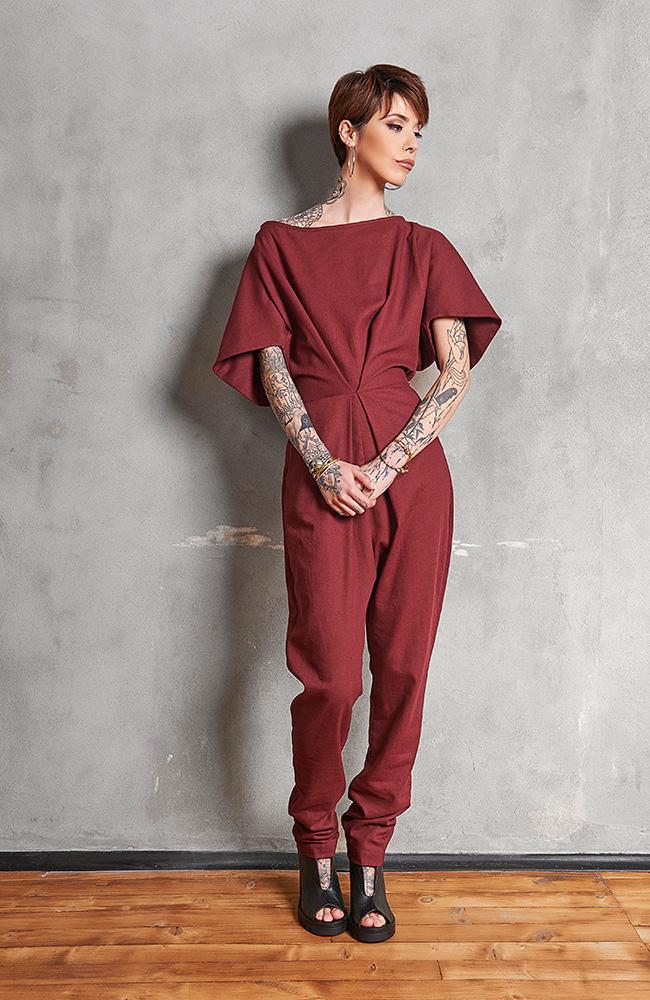 Linen Jumpsuit |FREYDIS| Red